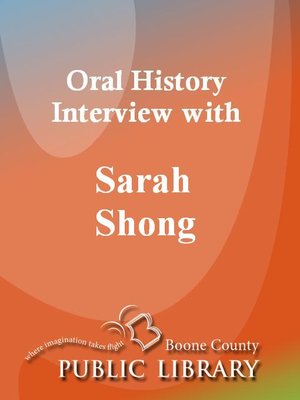 cover image of Oral History Interview with Sarah Breasted Shong